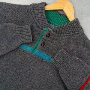 Vintage Pendleton Wool Henley Sweater Mens Donegal Tweed Made In USA Size 2X‎